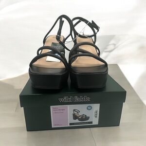 Astro Wedge Heels Black Size 12
